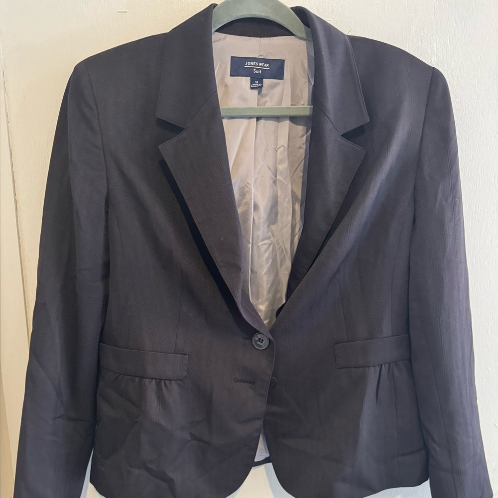 Jones Wear Suit Black Blazer - Size 14